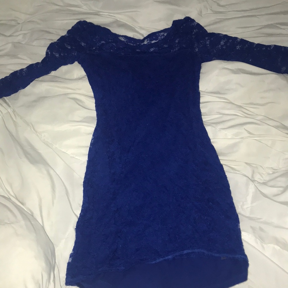 Blue mini dress